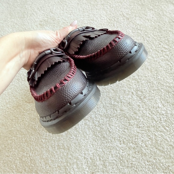 Dr Martens Adrian Snaffle Oxblood Pebble Leather Loafers - Picture 6 of 7